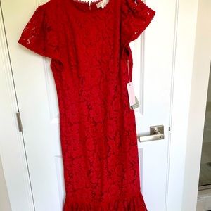 Rachel Parcell Red Lace bodyfit dress